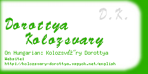 dorottya kolozsvary business card